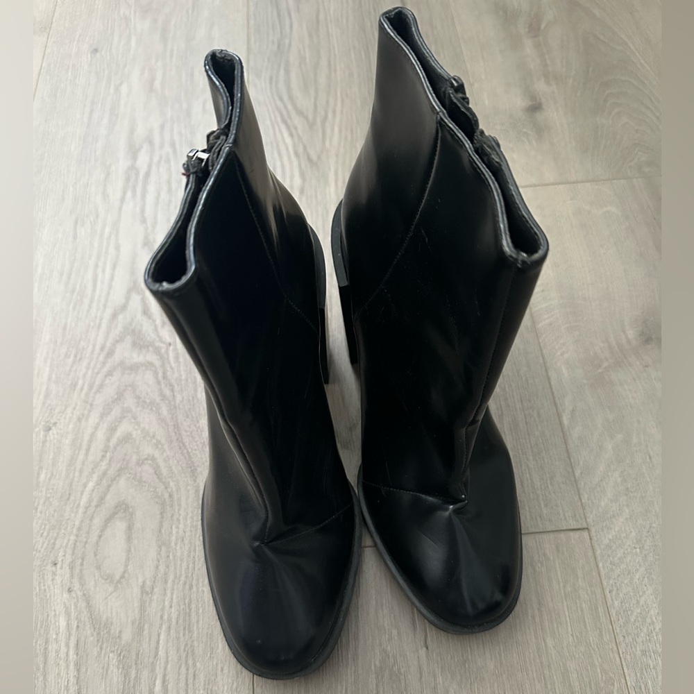 Zara Ankle Heel Block Boots - Size 38